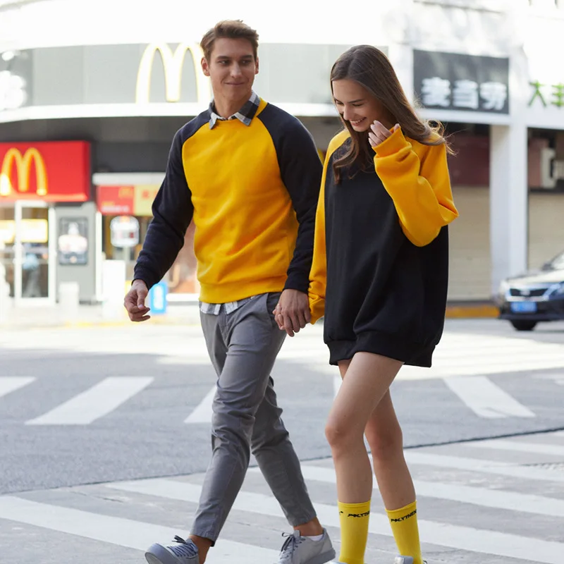 Мужская толстовка смешанных цветов новый стиль пуловер с вырезом лодочкой