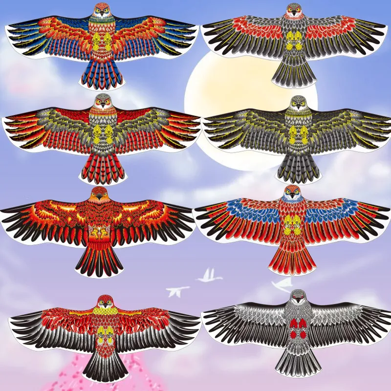 

1.1m Eagle Kite With 30 Meter Kite Line Large Eagle Flying Bird Kites Children Gift Family Trips Garden Outdoor Sports Diy Toy