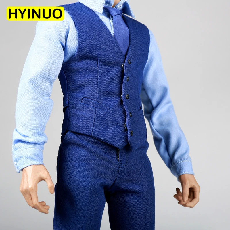 1/6 масштаб бен Мужская одежда для мальчиков комплект одежды с брюками Галстуки