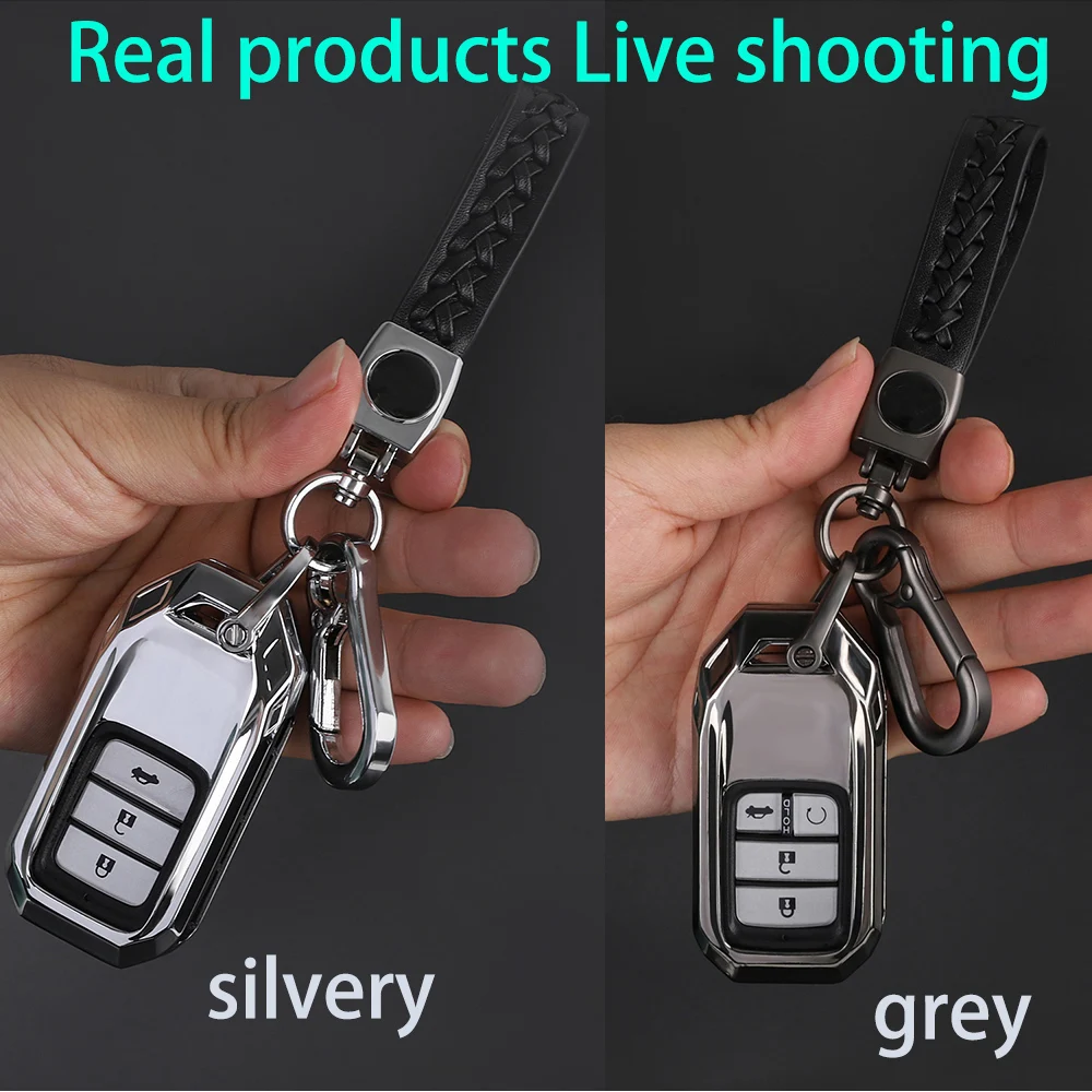 

Aviation Zinc Alloy Car Key Case Cover For Honda Hrv Civic 2017 Accord 2003-2007 Cr-v Freed Pilot Auto Shell