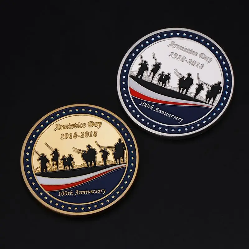 Памятная монета Первая мировая война день армикса 1918 2018 100 лет юлейный сувенир
