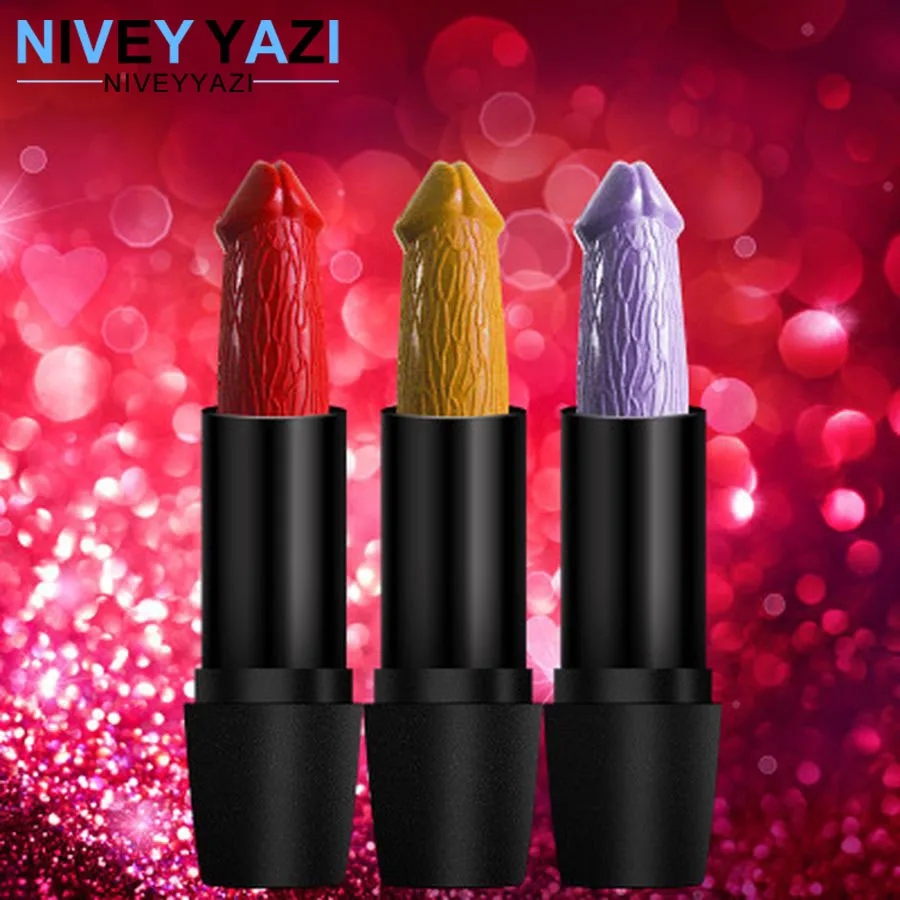 20 Цвета помада в форме пениса грибообразной формы длительное увлажнение