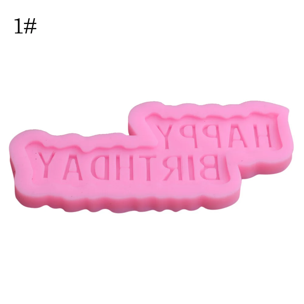 4 типа формы с днем рождения буквы силиконовые шоколадный помадка торт украшения