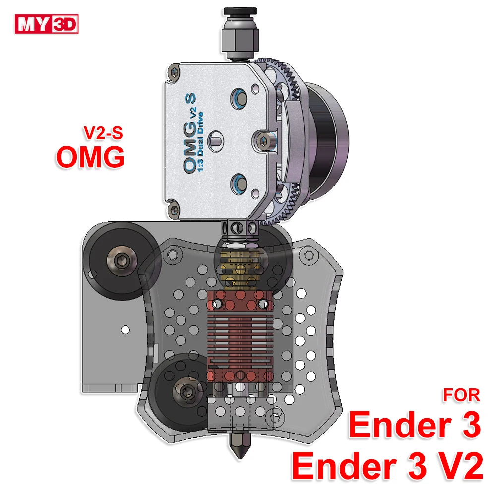 Модернизированный металлический экструдер двойного привода Ender 3 V2 для 3D