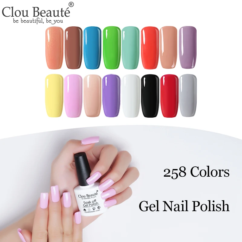 Clou Beaute 10 мл УФ гель маникюр, Полировка Ногтей Полупостоянный Замачивание от дизайна лак для ногтей, маникюр украшение верхней части пальто цветной гель