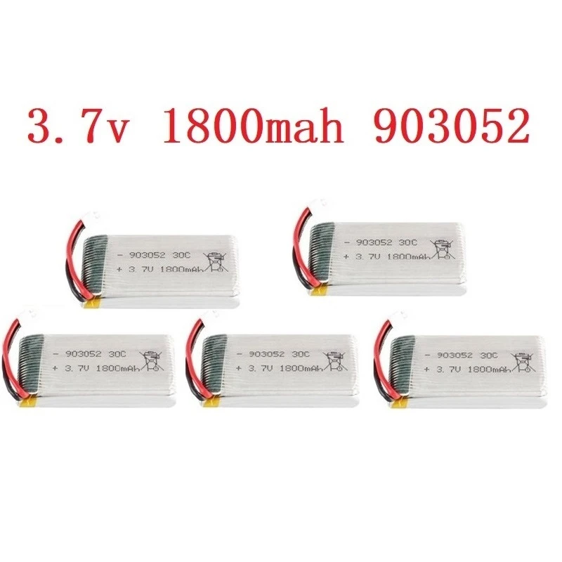 Аккумулятор 3 7 в 1800 мА · ч 1/2/5/10 шт. для SYMA X5SW X5 X5S X5C M18 H5P KY601S 903052 литий-полимерный