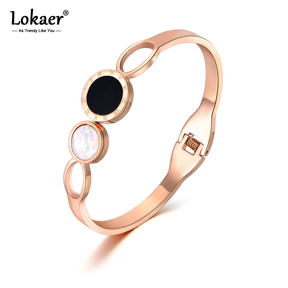 Lokaer Романтический Нержавеющая сталь в римском стиле с надписью белый и черный