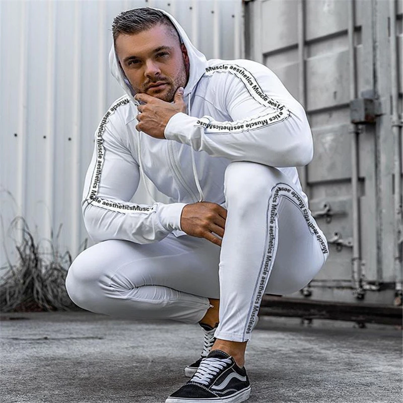 Спортивный костюм мужской для бега Свитшот и штаны тренировочная толстовка