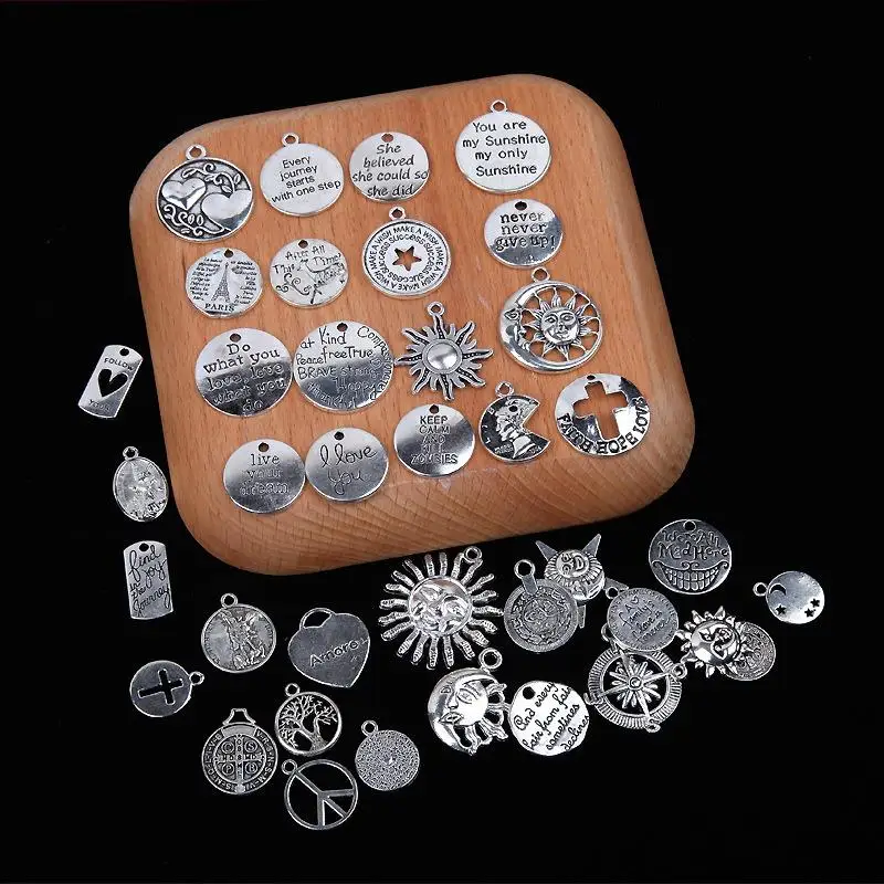 

Аксессуары для ювелирных изделий в случайном стиле 40 шт., изысканный браслет ручной работы, сплав, материал покрытия, оптовая продажа, «сдел...