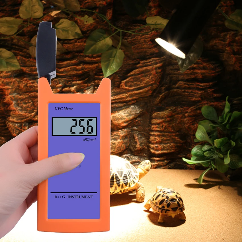 

Reptile UVC Lamp Meter UV Illuminance Meter - Measures 220~280nm with Range from 0-1999 W/cm UVB, with Protective Case