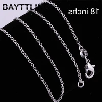 bayttling new 925 sterling silver 1618202224 inch link chain necklace for woman lady fashion luxury wedding gift jewelry