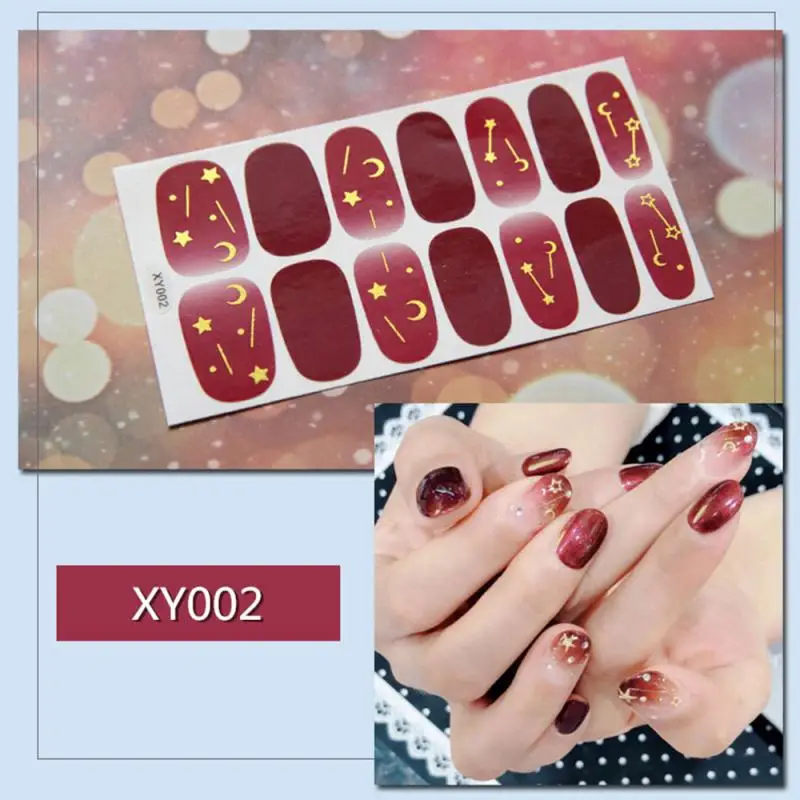 Штампы маникюрные наклейки Звездная Луна стикер для ногтей Звездный на полную