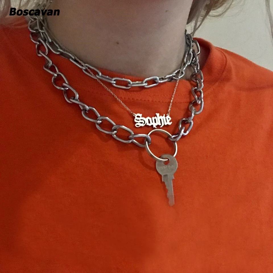 Крутой панк готический унисекс мужской женский брелок чокер металлический