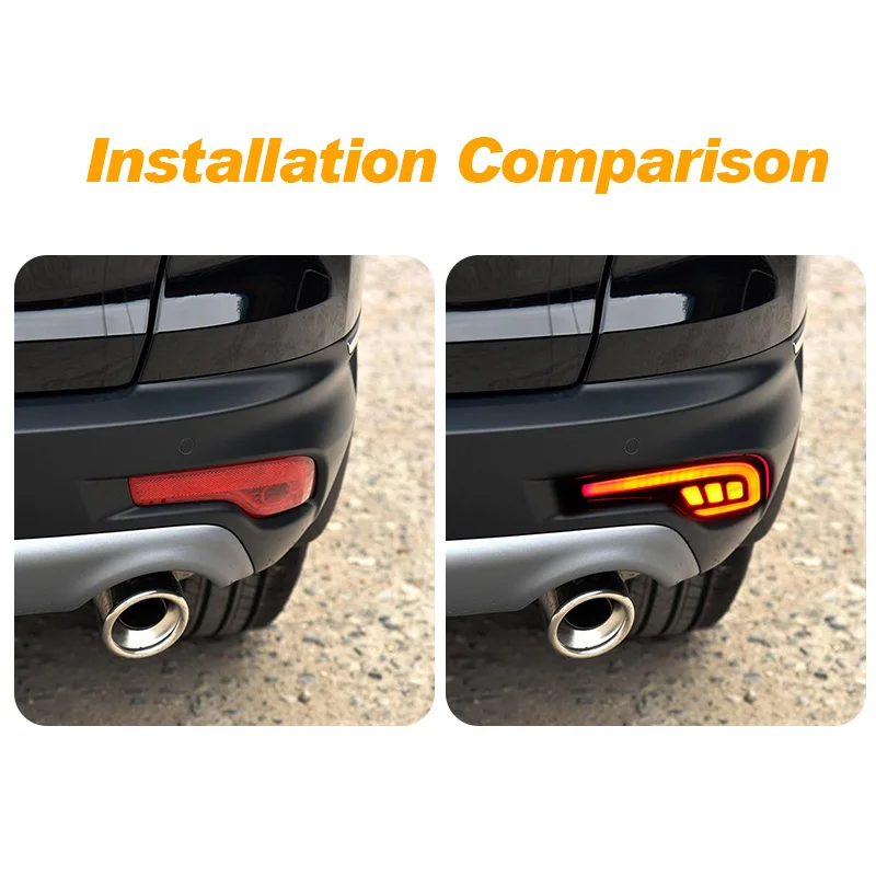 

For Honda CRV 2017 2018 2019 2pcs LED Tail Rear Bumpler Light Brake Light+Driving Light CRV Taillight Modified Accessories