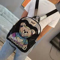 cute cartoon bear ita bag shoulder luxury womens backpack duel use mochilas para mujer travel school designer sac a dos