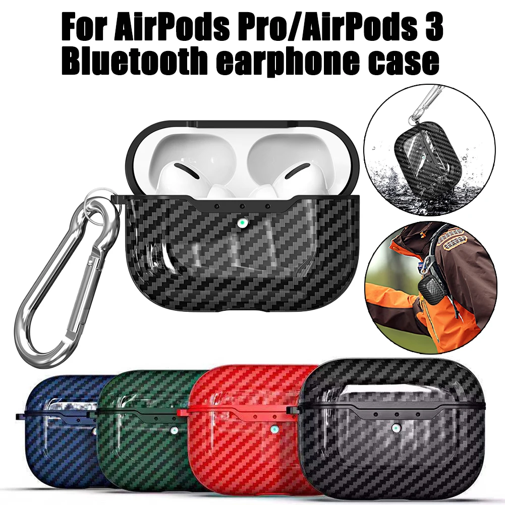 2019 противоударный чехол для наушников AirPods Pro Чехол из углеродного волокна