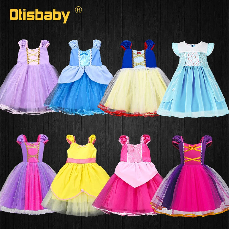 

Рождественское детское платье для косплея Эльзы, Белоснежка, яркое платье принцессы Софии Белль Рапунцель для девочек, женское бальное платье