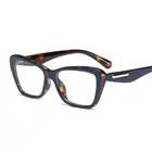 Очки солнцезащитные женские фотохромные, Модные Винтажные Мультифокальные солнечные очки с большой оправой в форме кота, с синим леопардовым принтом, FML