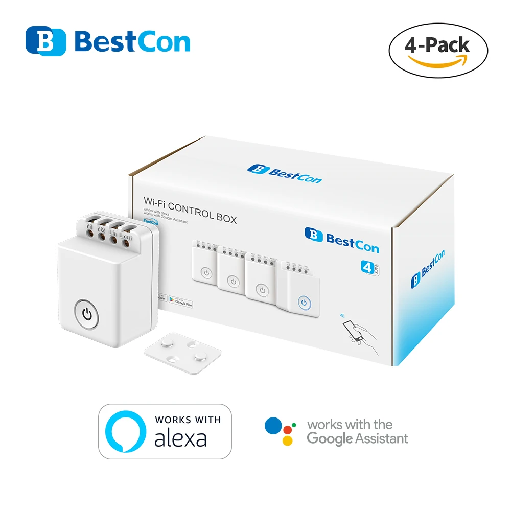 4 шт./упаковка Wi-Fi выключатель BroadLink Bestcon MCB1 умный Модуль Автоматизации работает с
