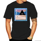 Японское Ретро Пирамида Иллюминаты искусство эстетическое печатная Мужская футболка забавная футболка Летняя крутая футболка унисекс