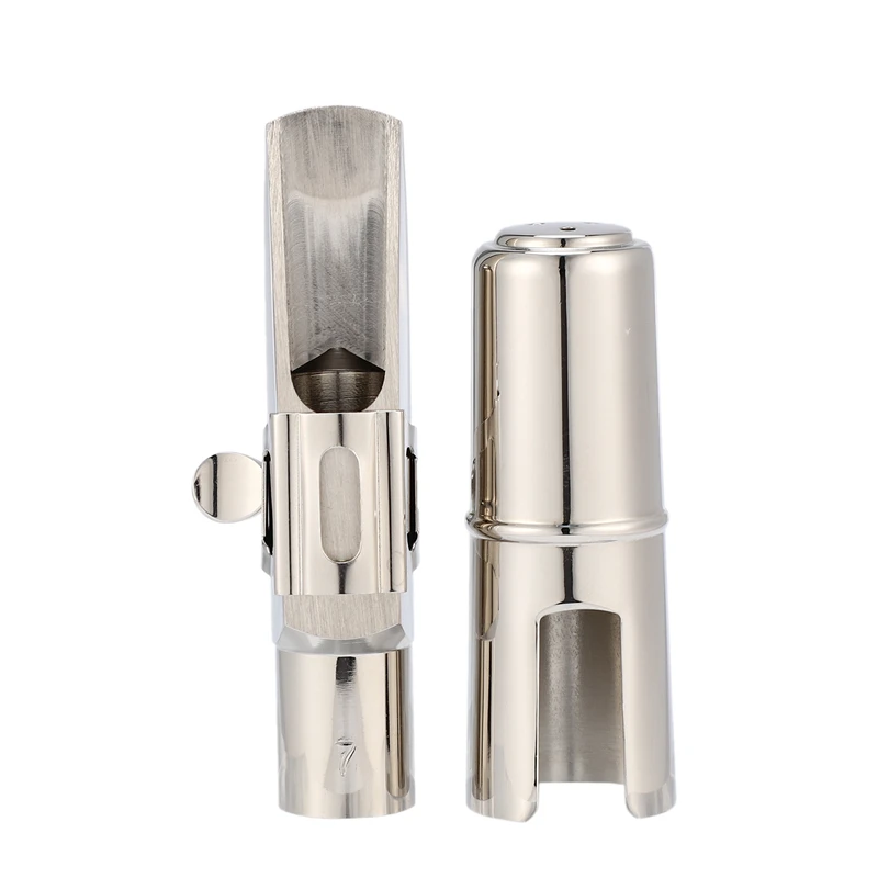 

Sax Mouthpiece Tone Silver Plated Alto Saxophone Mouthpiece + Cap + Ligature Musical Instruments