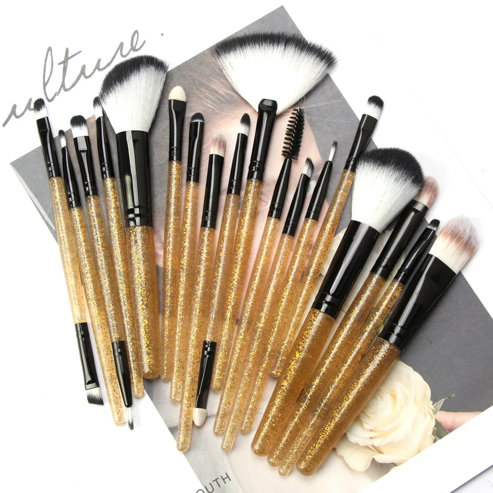 18/шт. Набор кистей для макияжа кисть подводки бровей основы пудра румяна