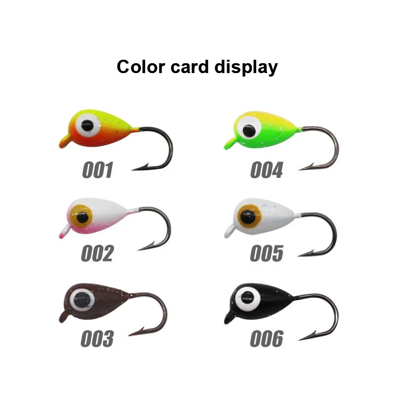 

Winter Ice Hook Drop Shape Fishing Lure Mini Metal Lead Head Hook Bait Fishing Tools Lure Fishing Accessories