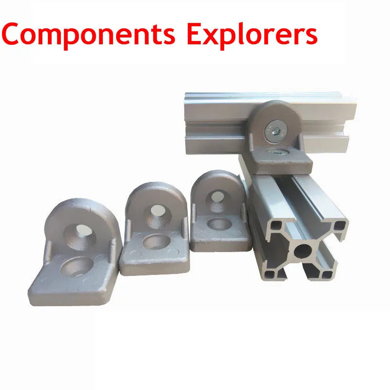 

Silver and Black Steering angle Corner Brackets 2020 3030 4040 4545 Connection Fittings Single Brackets For Aluminum Profiles