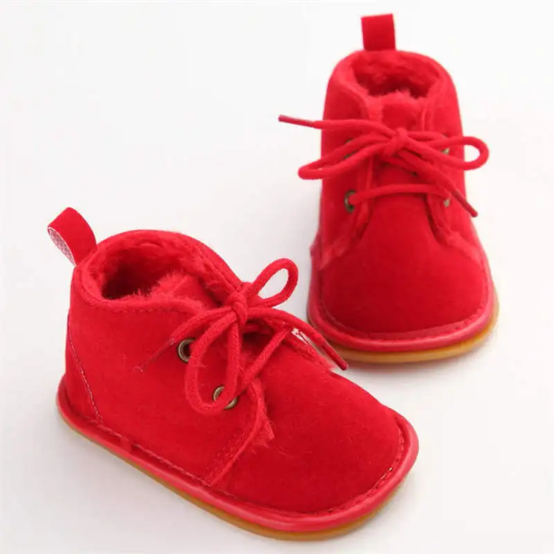 New Style Winter Warm Infant Boots Shoes Girl Crib Shoes Cotton Anti-slip Sole Newborn Toddler First Walkers Shoes