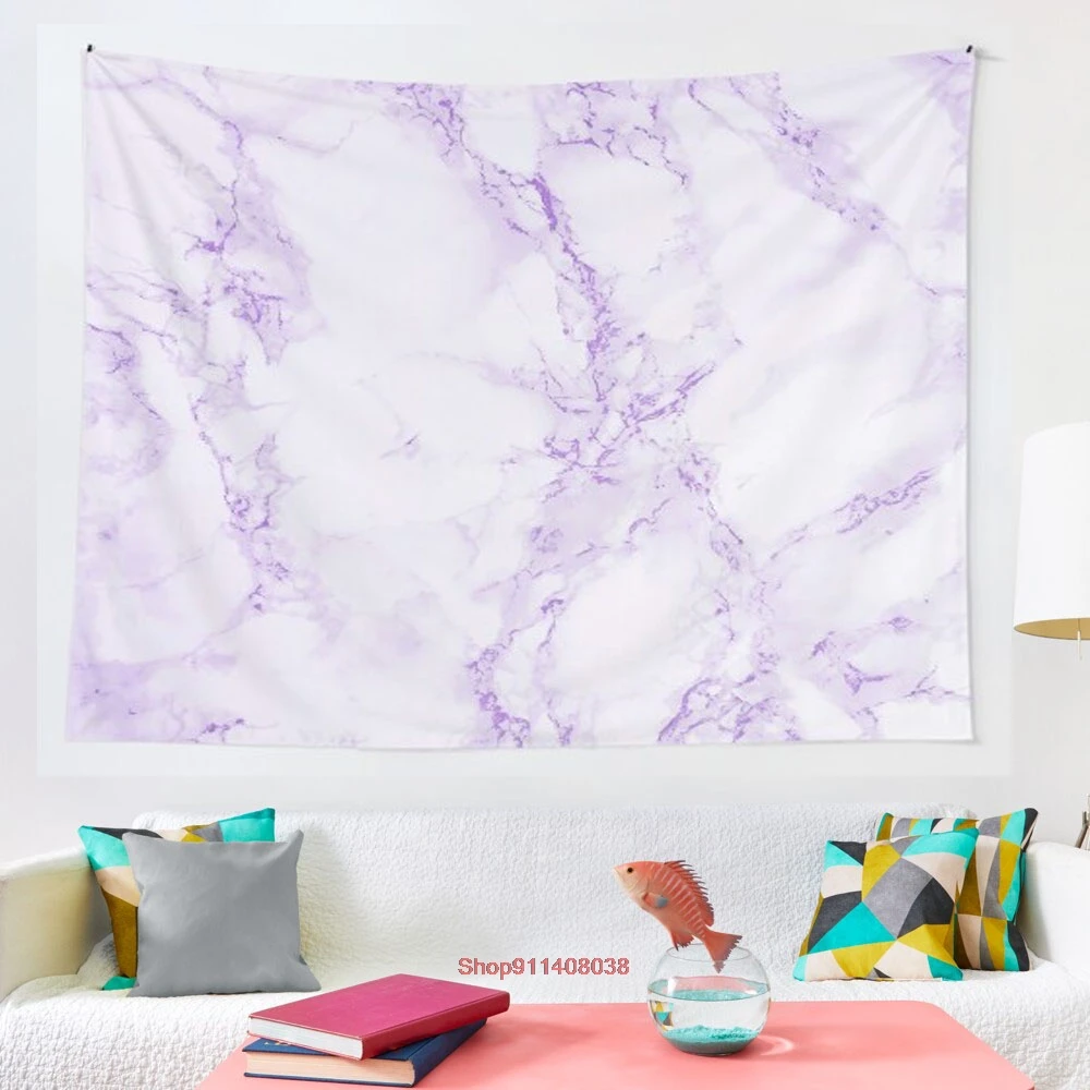 

Фиолетовый фиолетовый и белый мраморный принт гобелен больше размеров домашняя гостиная спальня декоративное настенное одеяло