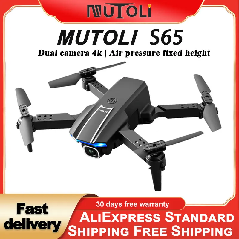 

MuToLi S65 дрон 4K HD Двойная камера 50x Zoom Wifi FPV Давление воздуха Высота Поддержание портативного мини-складного квадрокоптера с дистанционным упр...