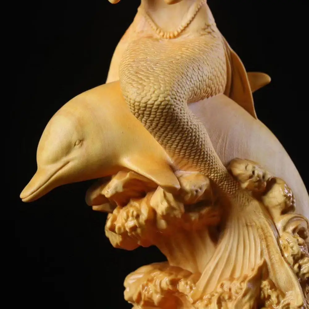 18 см деревянная статуя русалки для гостиной украшения красоты ремесла Офисная