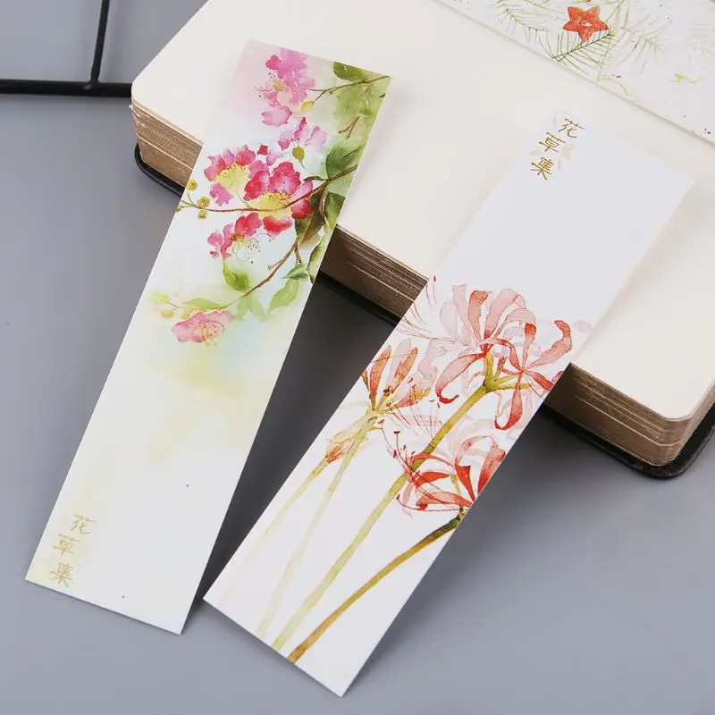 

30pcs Creative Chinese Style Paper Bookmarks Painting Cards Retro Beautiful Boxed Bookmark Commemorative Gifts