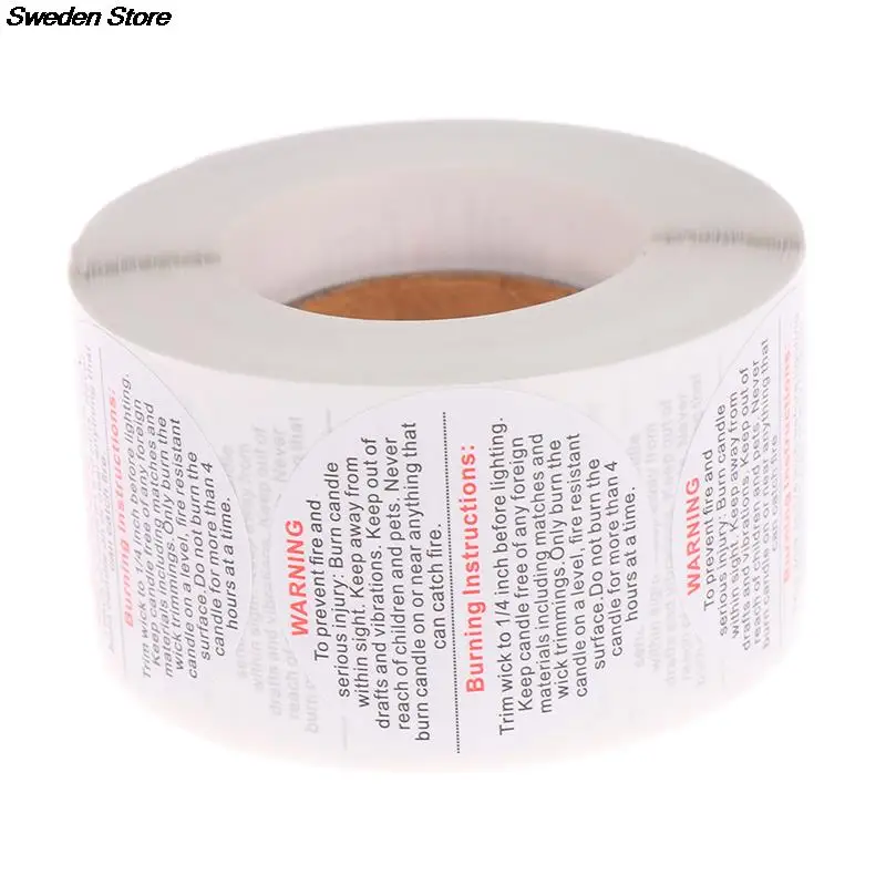 500 шт./рулон Предупреждение предупреждающие этикетки для свечей | Дом и сад
