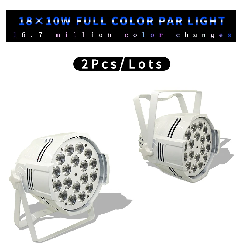

2pcs/lots 18*10w Light Aluminum LED Par 18x10W RGBW 4in1 LED Par Can Par 64 led spotlight dj projector wash lighting stage light