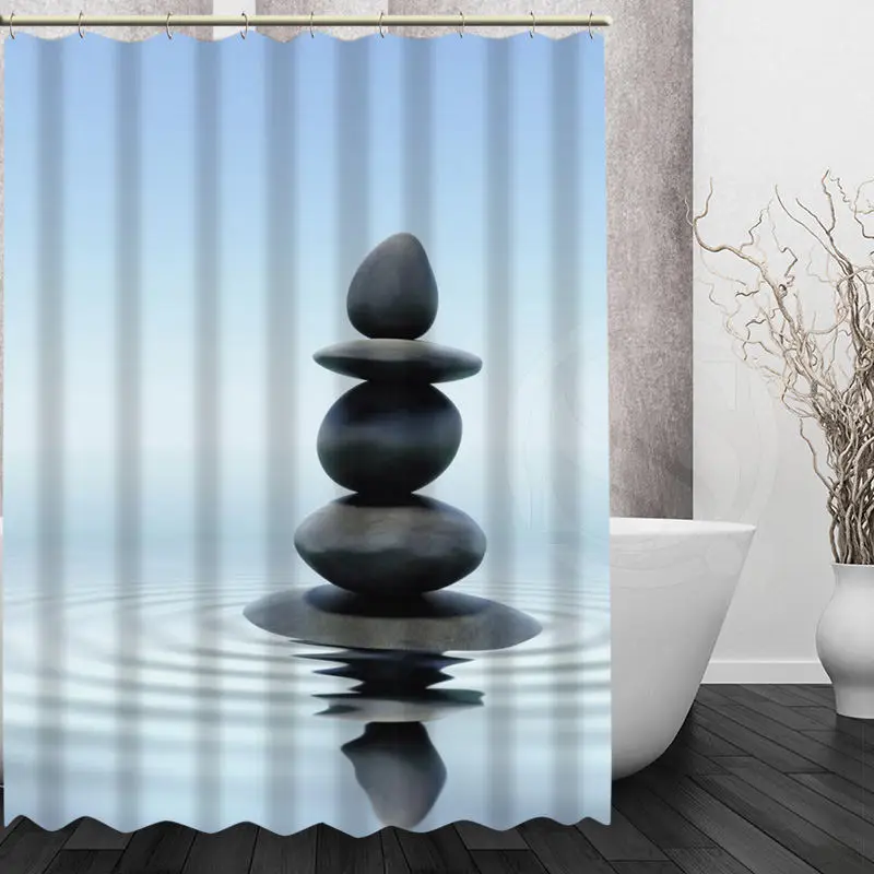 Персонализированный современный стиль спа-камень занавеска для ванны узор
