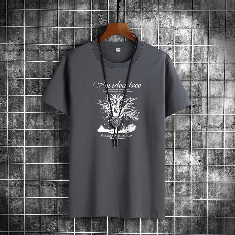 Дышащая мужская футболка из 100% хлопка модные однотонные футболки Уличная