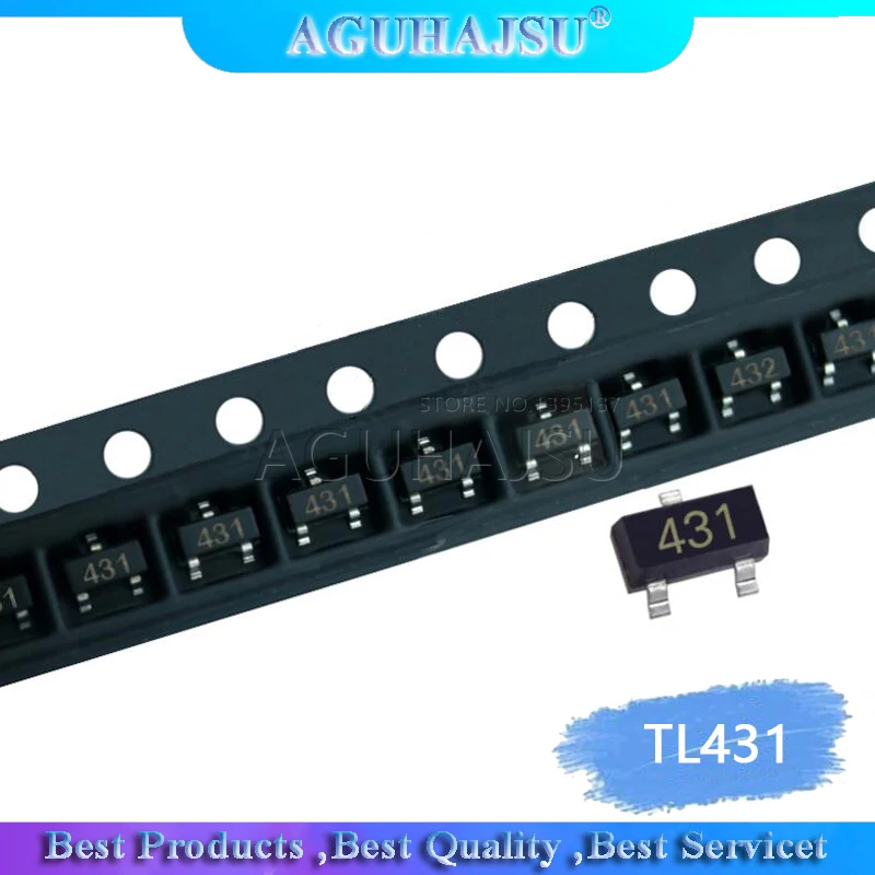 50 шт. TL431 SOT TL431A 23 431 SMD новый регулятор напряжения IC|Транзисторы| |