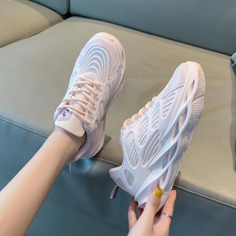 

Soft Comforty Women Casual Shoes Platform Shoes Dad Sneakers Ladies White Beige PINK Vulcanized Shoes Trainers Chaussure Femme