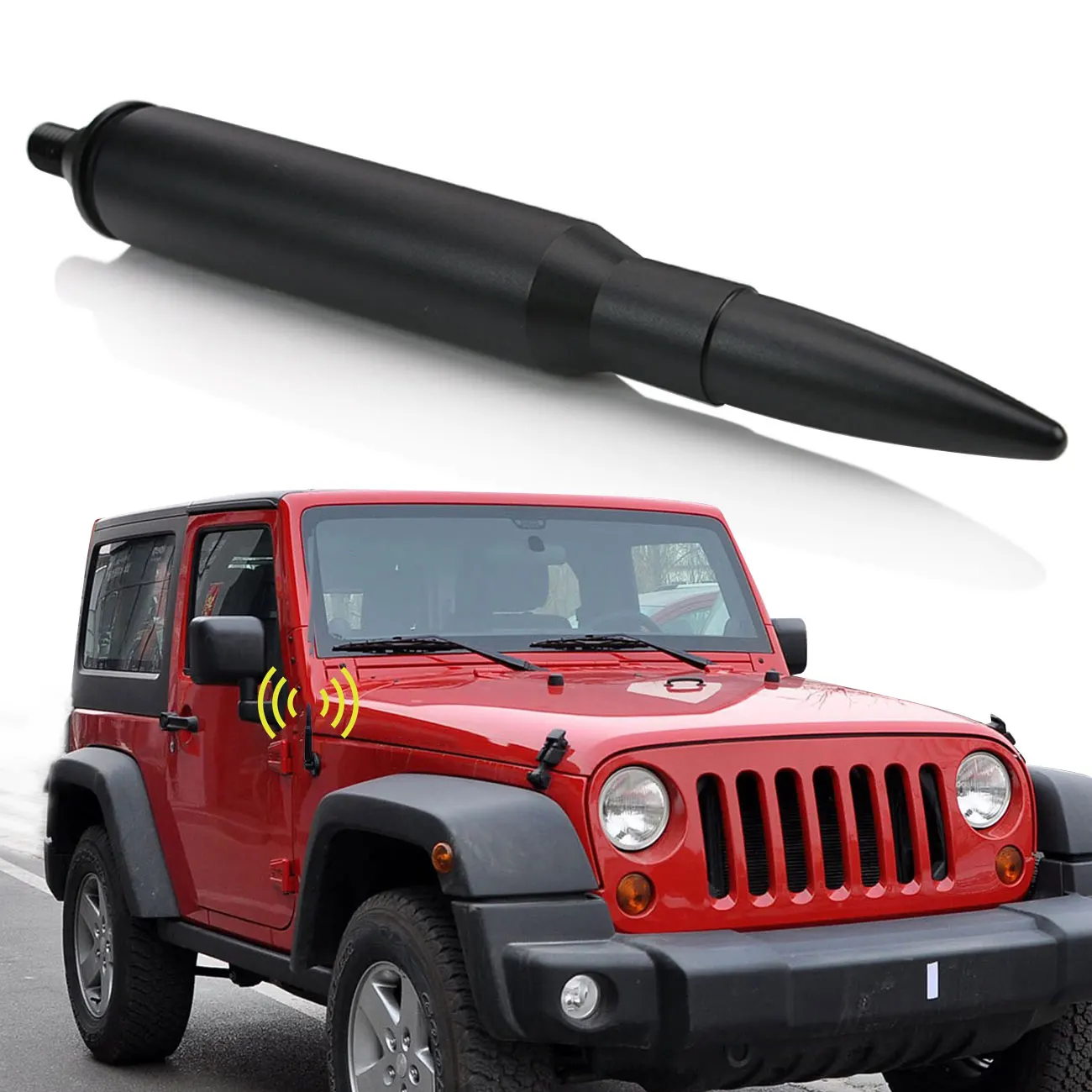 Алюминиевая Антенна в виде патрона для Jeep Wrangler JK JKU JL JLU Car AM FM стерео радио сигнал антенна усилитель мачта хлыст 2007