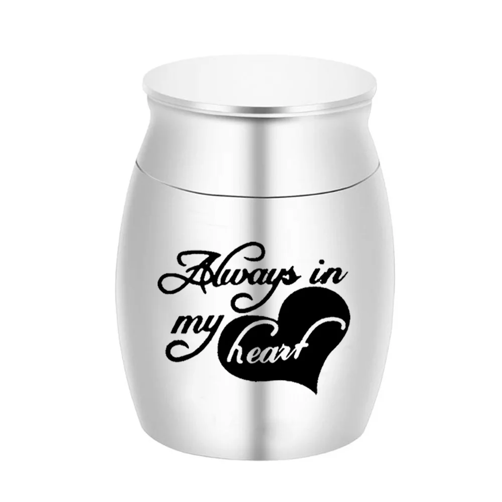 

142X98mm Large Cremation Urns for Human Ashes Aluminum Alloy Urn Keepsake Funeral Casket Pet Ashes Urns -Always in My Heart