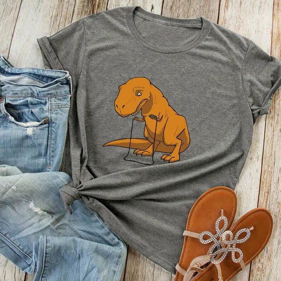 

New Lovely Cartoon Agumon Print Women Cotton T Shirt Short Sleeve T-Shirt Female Casual Tops Tee Funny T Shirts Camisetas