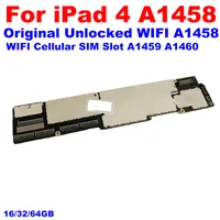 Clean iCloud A1458 Mainboard Original for iPad 4 Motherboard Full Chips A1459 or A1460 SIM Slot for iPad4 Logic Board