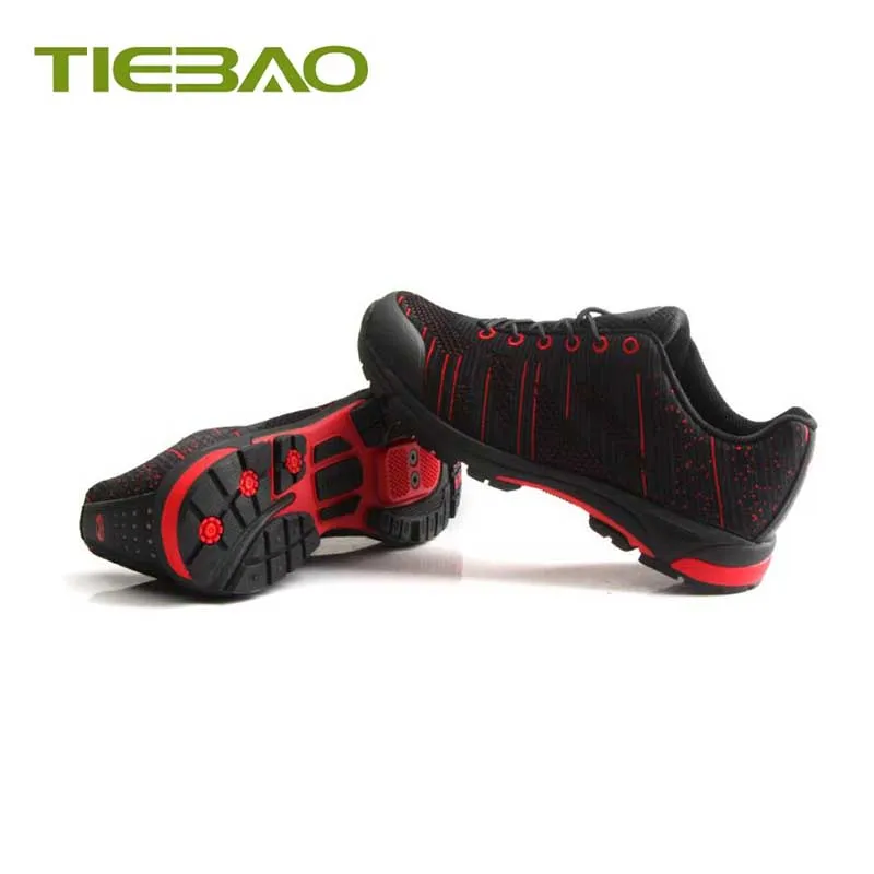 TIEBAO Sapatilha Ciclismo Mtb Men Leisure Cycling Shoes Self-locking Breathable Riding Bicycle Sneakers Flying Woven Bike | Спорт и