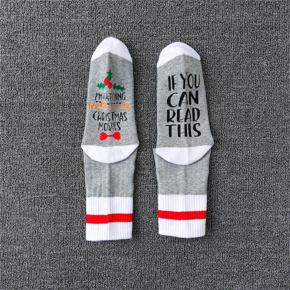 2021 Новые забавные винные носки с буквенным принтом если вы можете прочитать эти