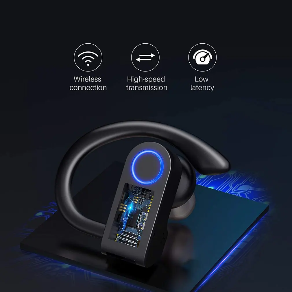 

A9 Wireless Bluetooth Earphones Sport Headphones Ear hook V5.0 Digital LED Display Headset Stereo Earbuds With Microphone