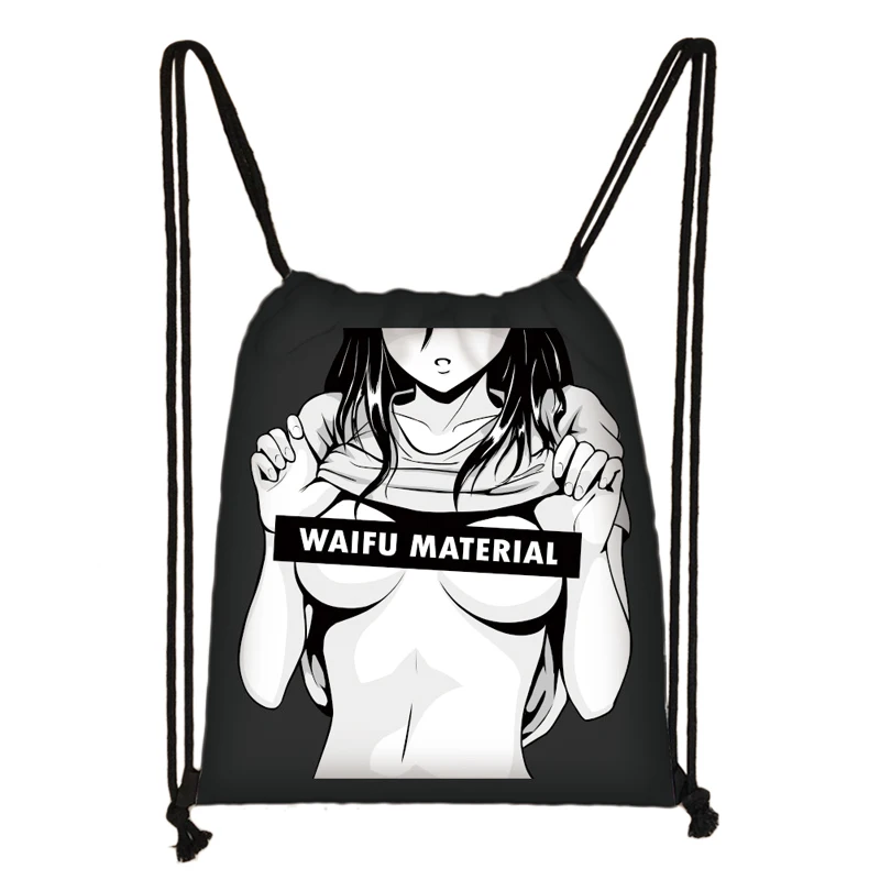 skd-sugoi24 Sugoi Senpai аниме Waifu печать шнурок Сумка для женщин Дорожные сумки boku no hero сумка для хранения мужской рюкзак подростковые сумки на плечо - Цвет: skd-sugoi24