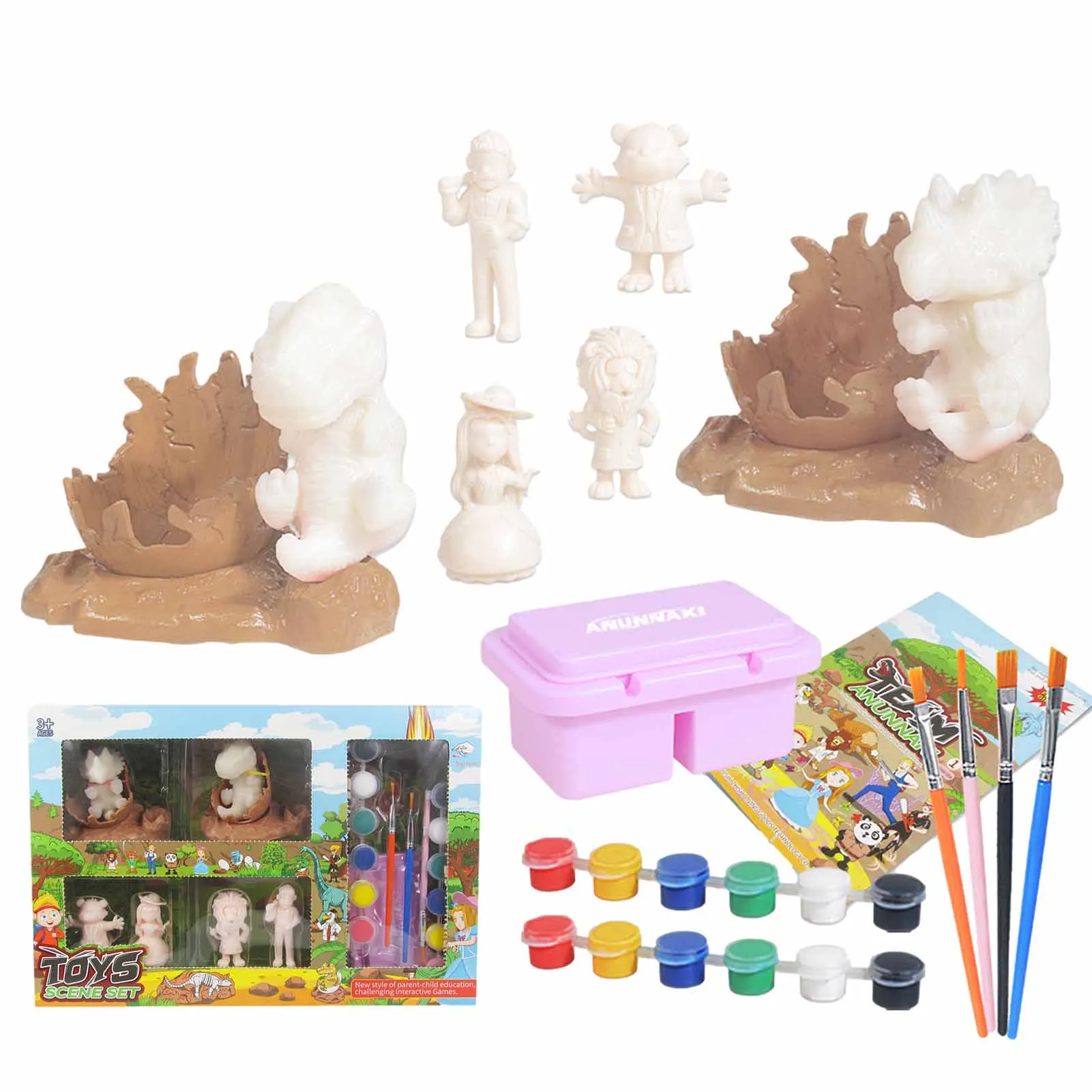 

Модель динозавра, сделай сам, окрашенная белая ручная роспись, Набор фигурок, рисование вручную, детские игрушки развивающие игрушки для ри...