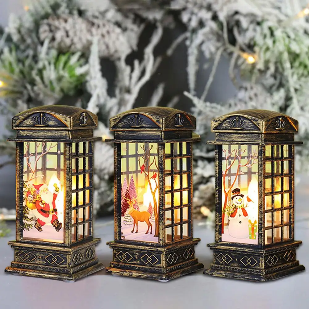 

Christmas Decoration Led Candles Tea Light Vintage Castle Pumpkin Ghost Hanging LED Lantern Lamp Xmas Party Home Supplies