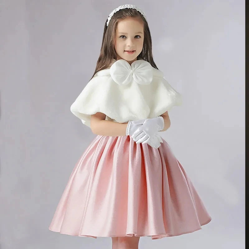 Платье принцессы розовое Тюлевое бальное платье для девочек на свадьбу день